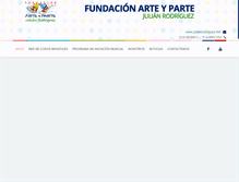 Tablet Screenshot of fundacionarteyparte.org